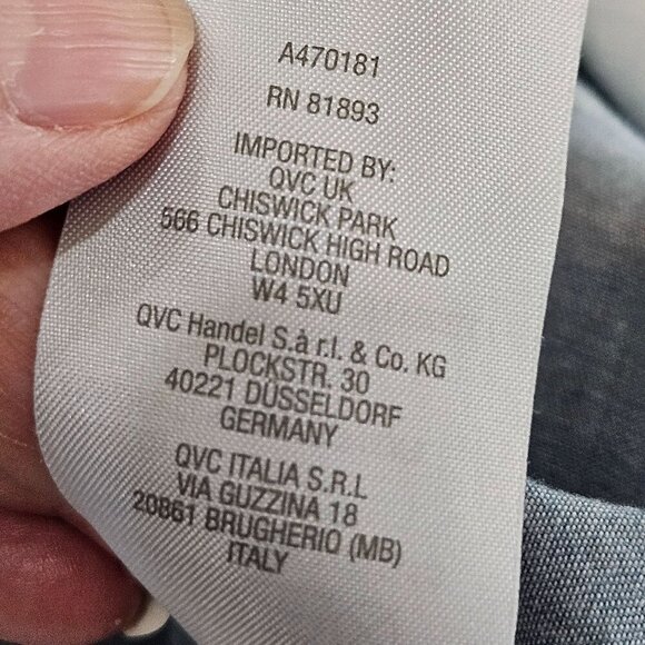 Susan Graver Denim Ombre Gradient Button-Down Shirt 3XP Blue White Long Sleeve - Picture 9 of 12